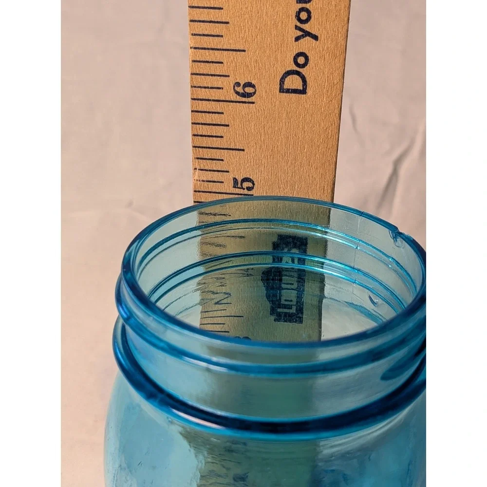 Ball Heritage Collection Blue Glass Mason Jar 1913-1915 Anniversary Pint Regular